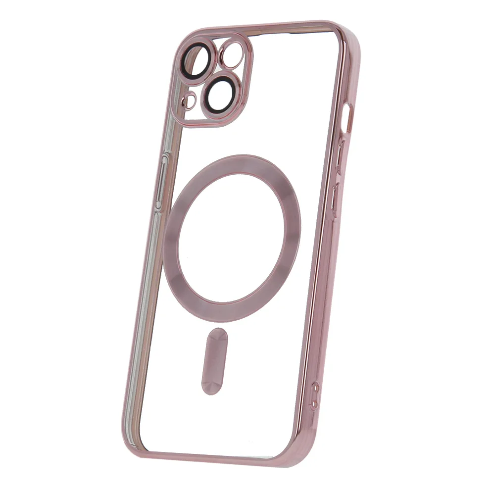 Färg Chrome Mag-fodral för iPhone 13 6,1" roséguld