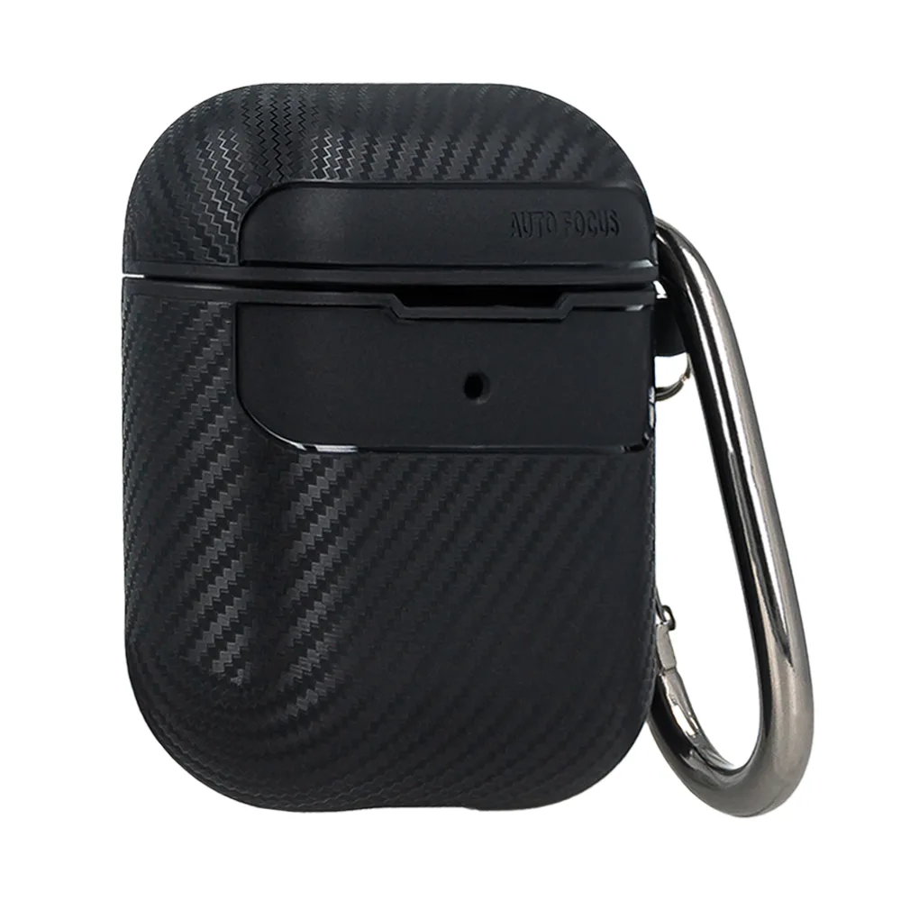 Kolfibershölje till AirPods / AirPods 2 – svart