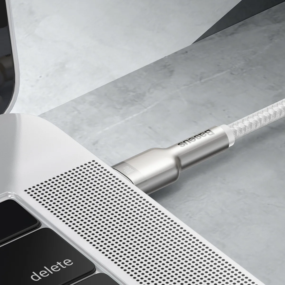 Baseus cable Cafule Metal PD USB-C – USB-C 1,0 m white 100W