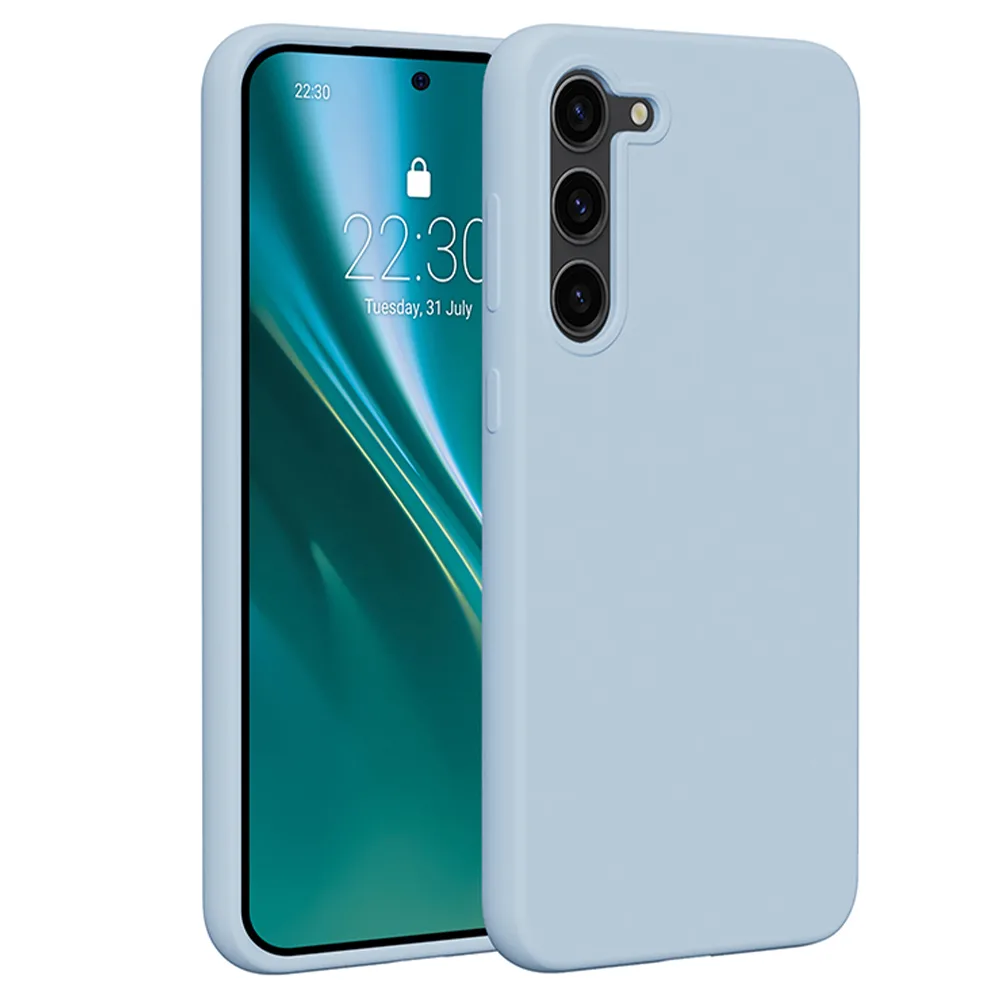 Etteri Silikonfodral för Samsung Galaxy S23 Plus ljusblå