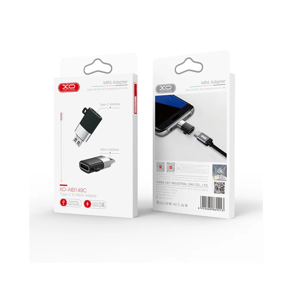 XO adapter NB149-C USB-C – microUSB black