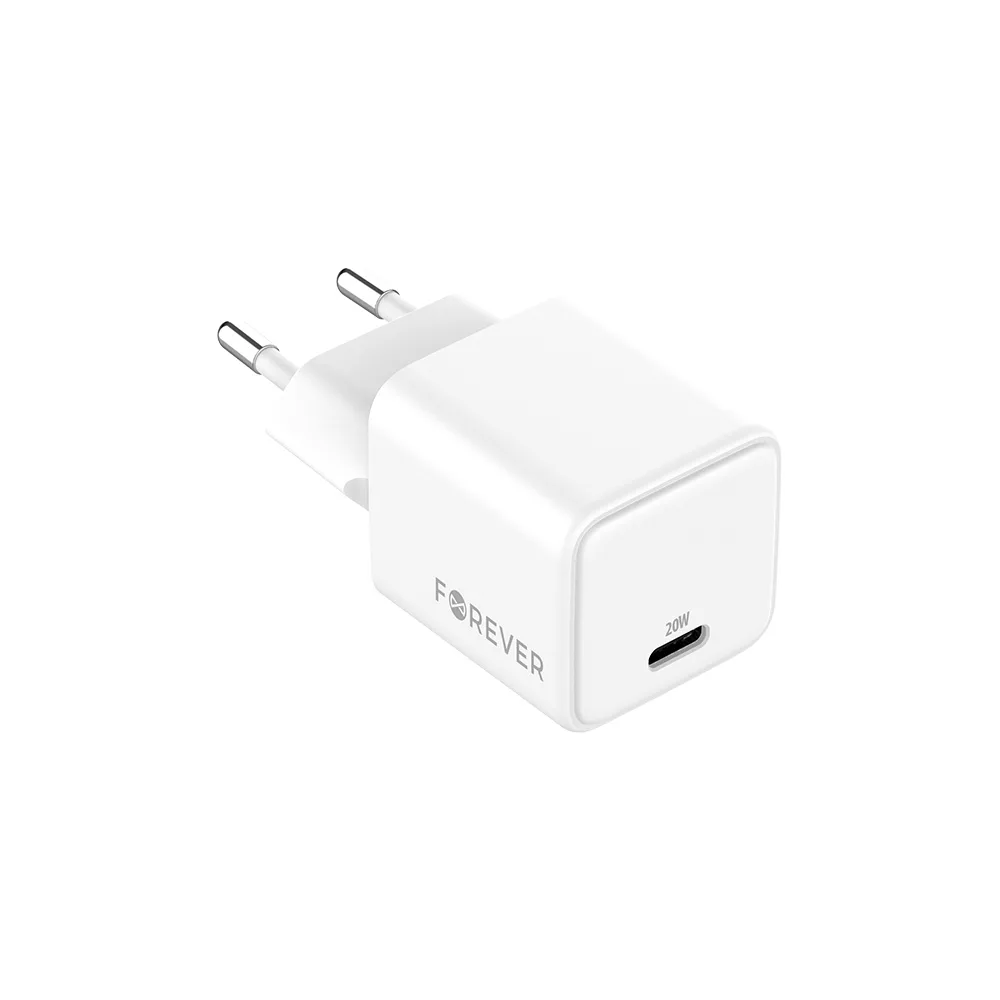 Evighets TC-08-20C GaN PD QC-laddare 1x USB-C 20W vit