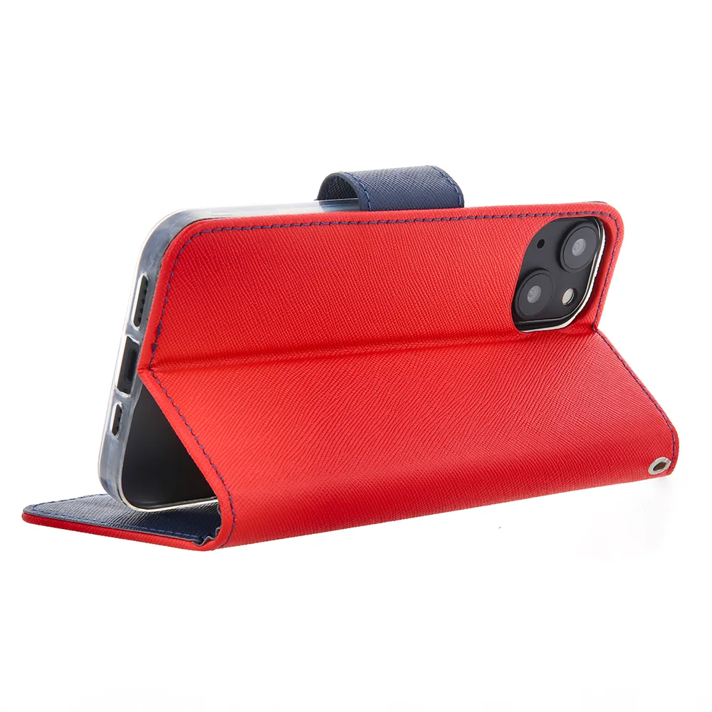 Smart Fancy fodral för Xiaomi Redmi 13C 4G / 13C 5G / Poco C65 röd-blå