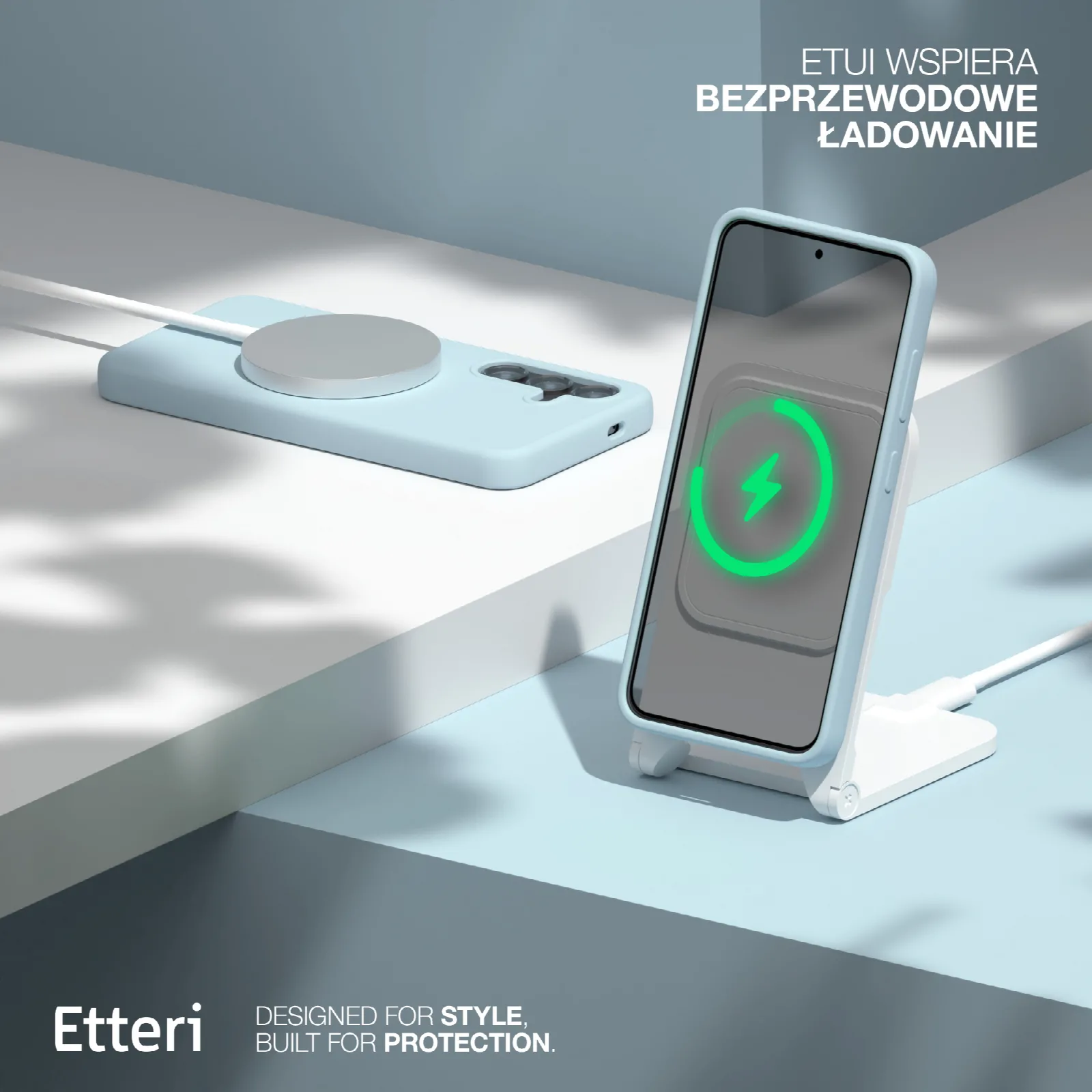 Etteri Silikon Mag-fodral för Samsung Galaxy S25 ljusblå