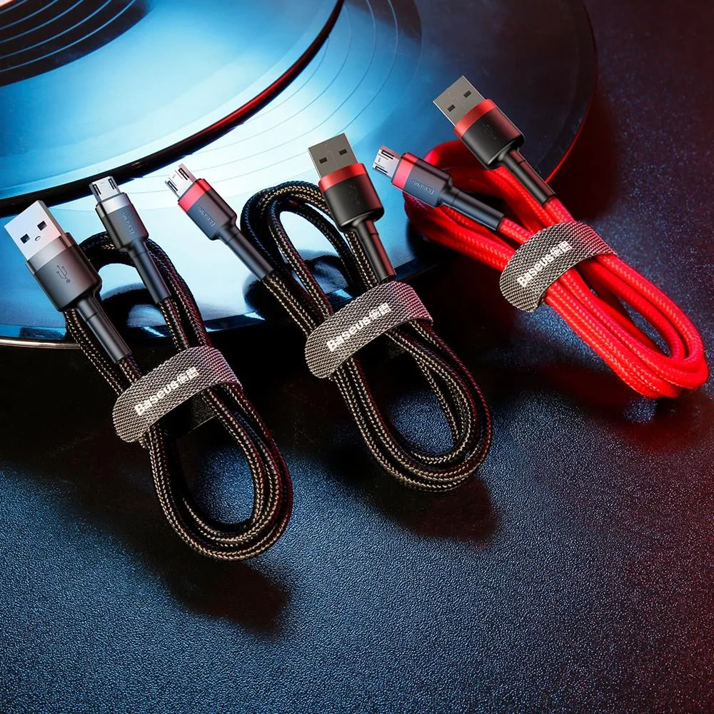 Baseus cable Cafule USB – microUSB 3,0 m 1,5A red-black