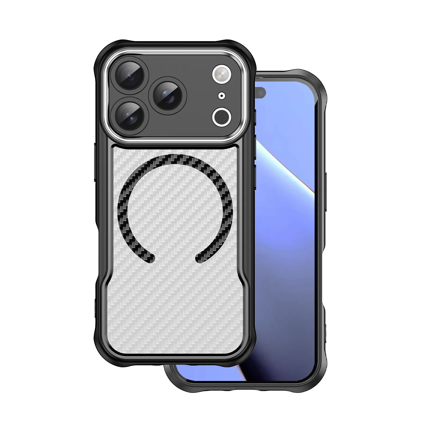 Defender Carbon Mag case for iPhone 17 Pro Max 6,9" black