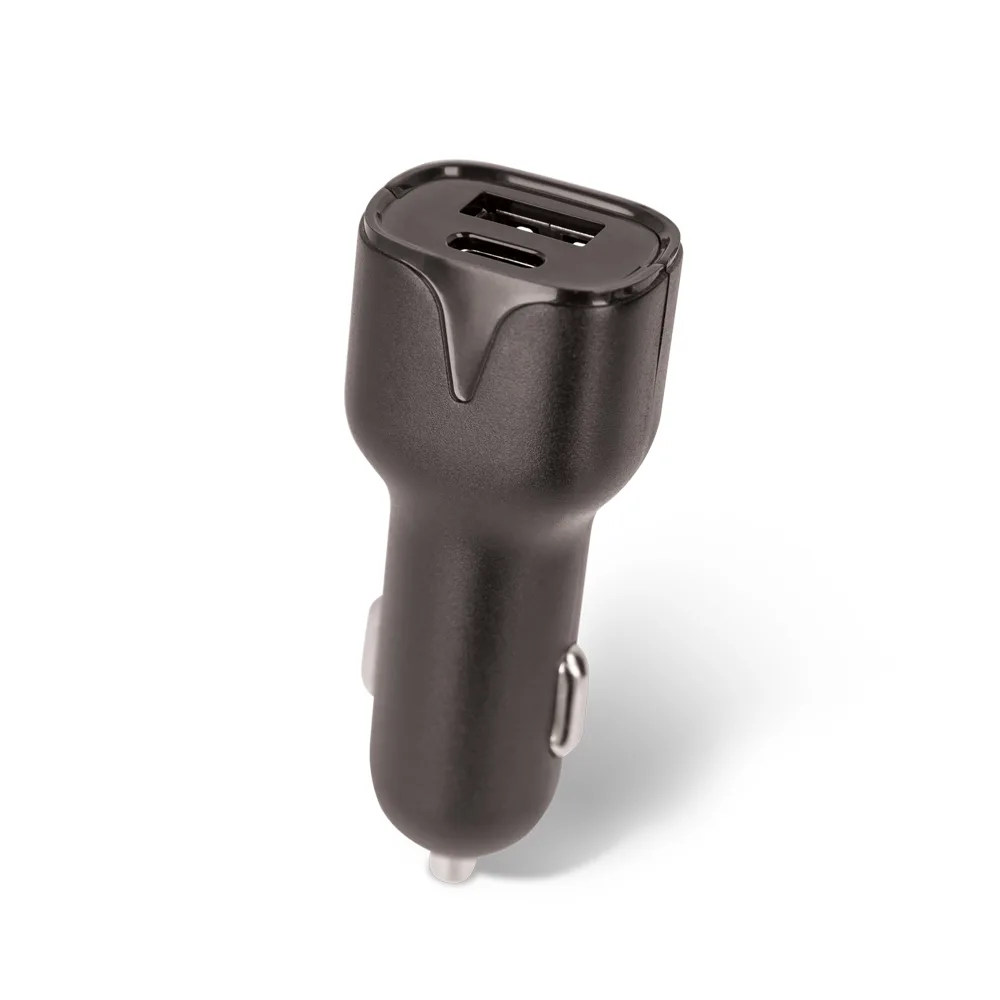 Setty bil-laddare 1x USB 1x USB-C 2,4A svart