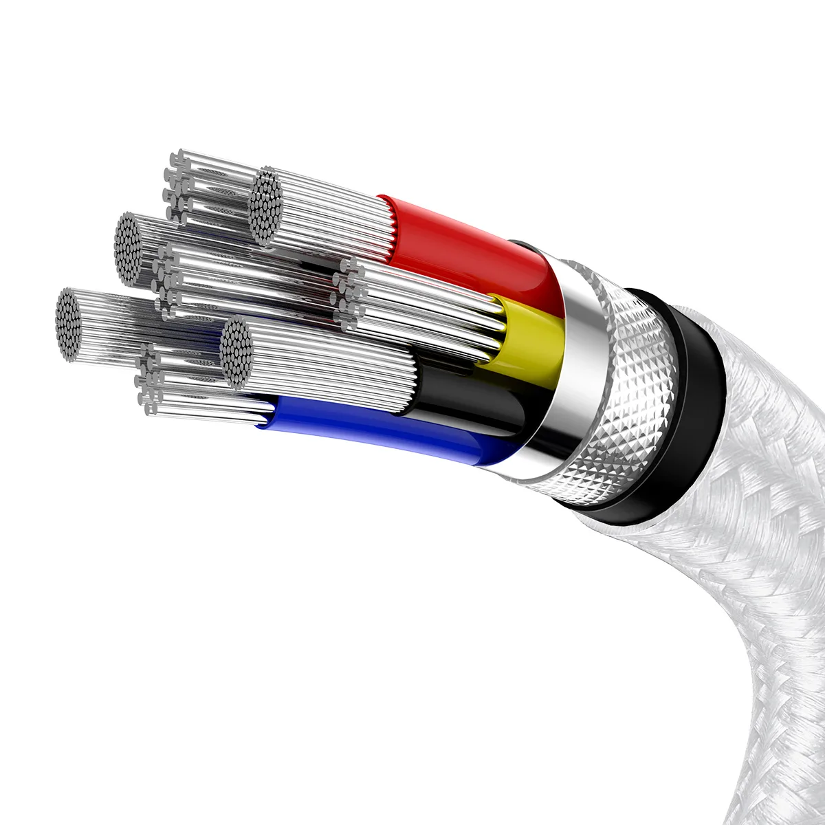 Baseus cable Cafule Metal PD USB-C – USB-C 1,0 m white 100W