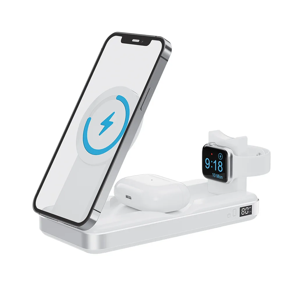 För evigt trådlös powerbank MATB-300 10000 mAh 3-i-1 vit