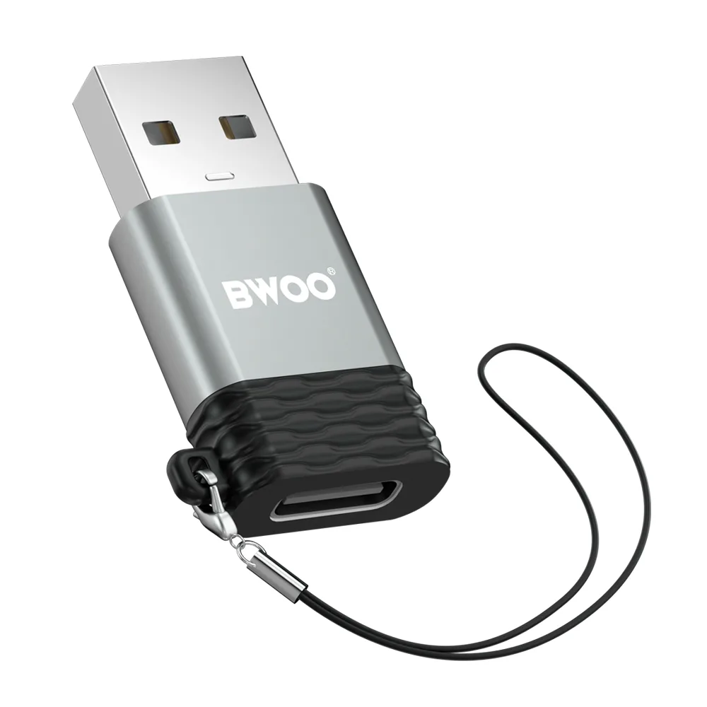 BWOO Adapter USB-C – USB Grå OTG BZ-38