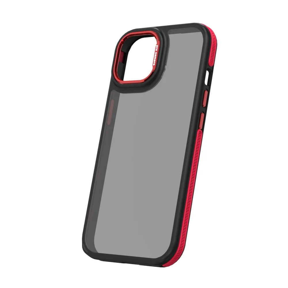 Kristallsvart fodral för iPhone 16 Plus 6,7″ röd