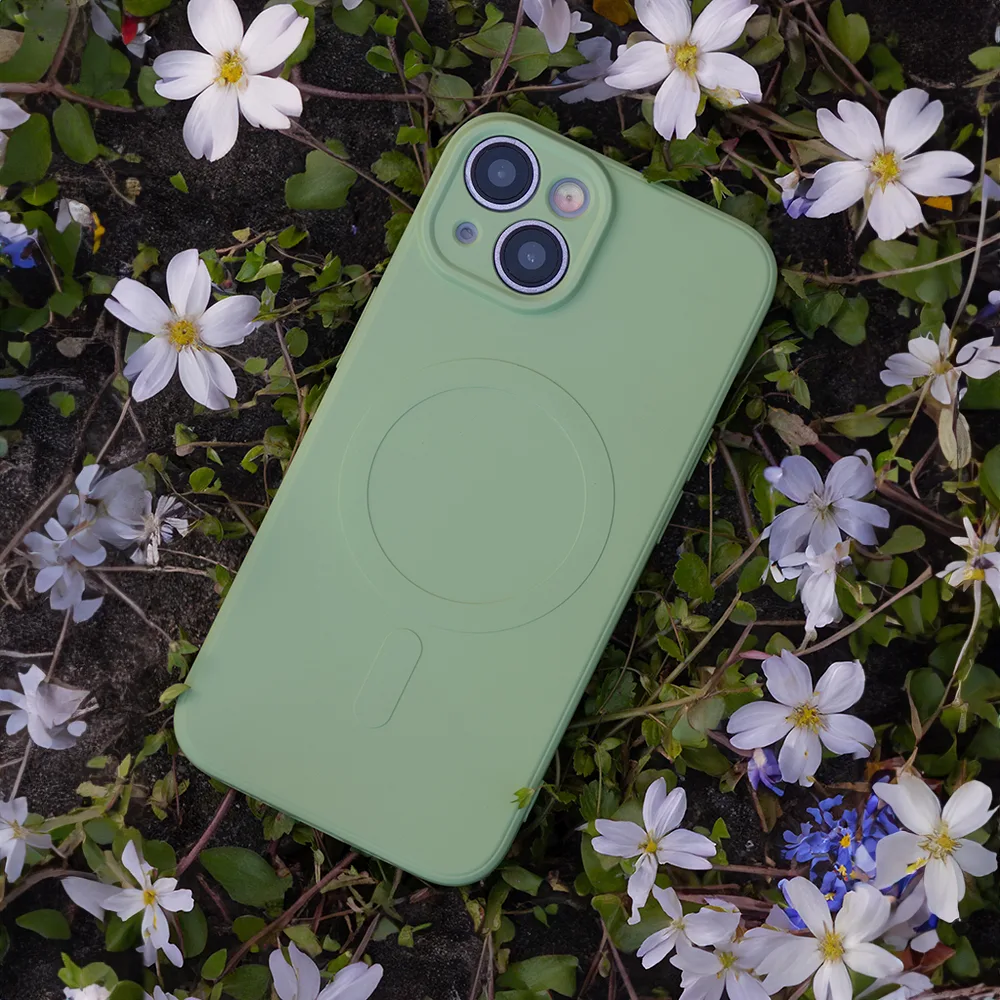 Enkelt Color Mag-fodral för iPhone 16e i ljusgrönt