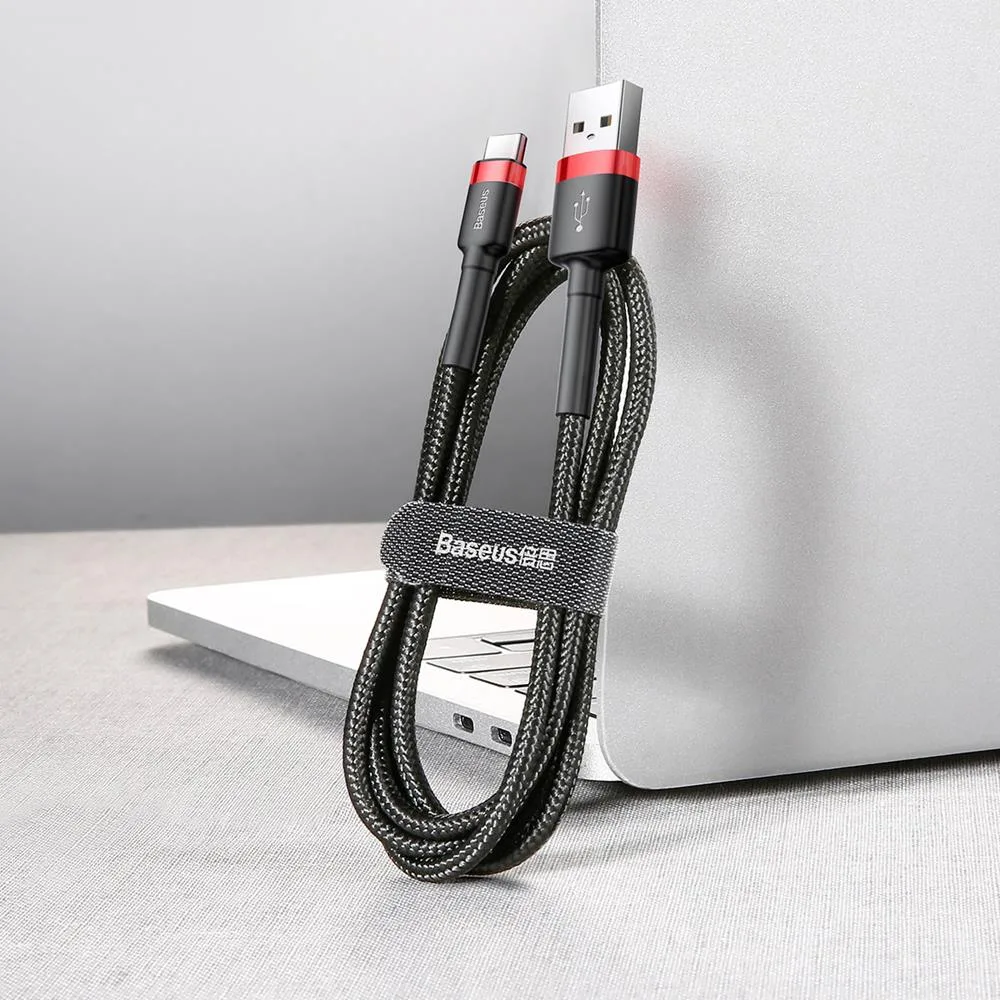 Baseus cable Cafule USB – USB-C 3,0 m 2A red-black