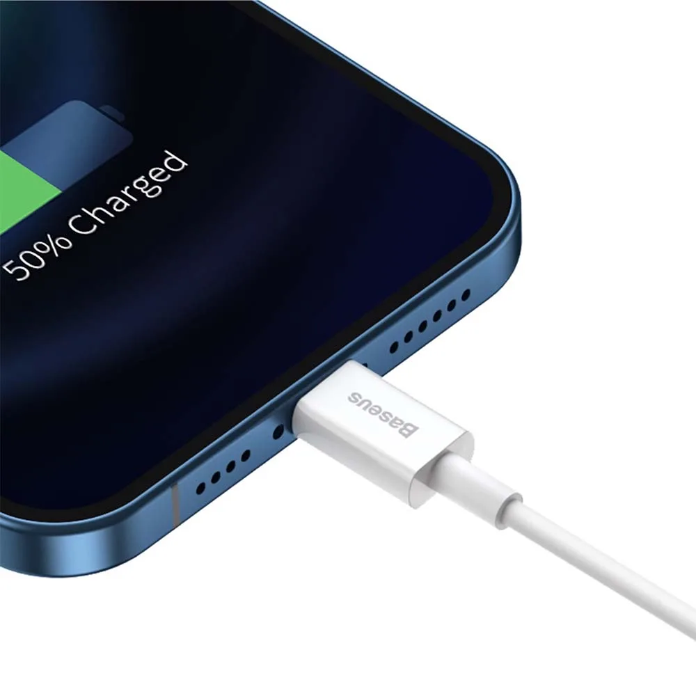 Baseus kabel Superior USB – Lightning 1,5 m 2,4A vit
