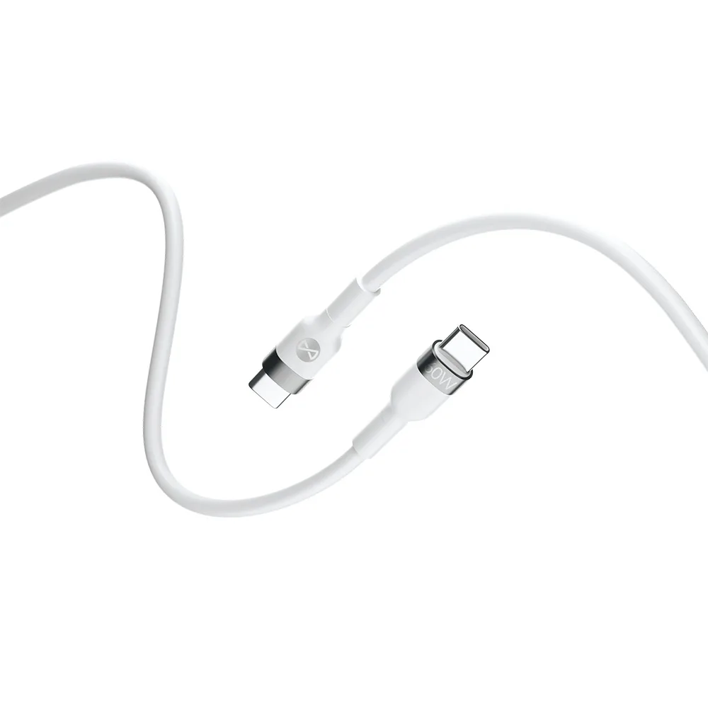 Forever Flexible cable USB-C - USB-C 2,0 m 60W white
