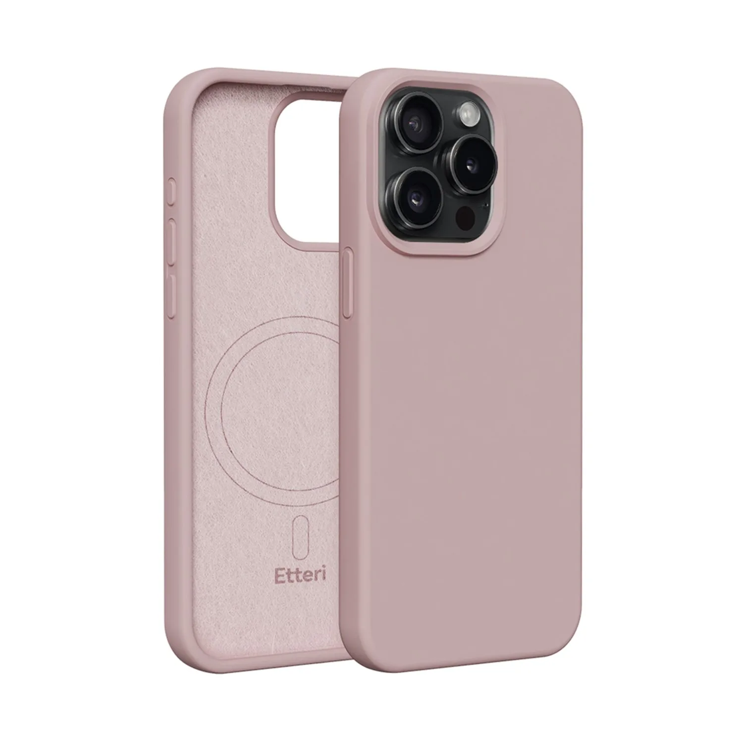 Etteri Silicone Mag-fodral för iPhone 15 Pro Max 6,7" ljusrosa