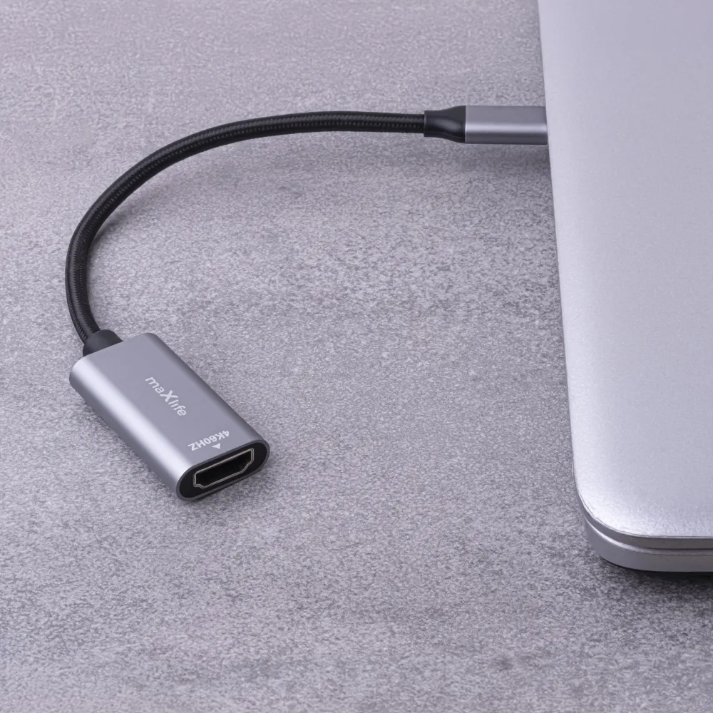 Maxlife adapter MXHC-01 HDMI – USB-C 4K 60HZ black