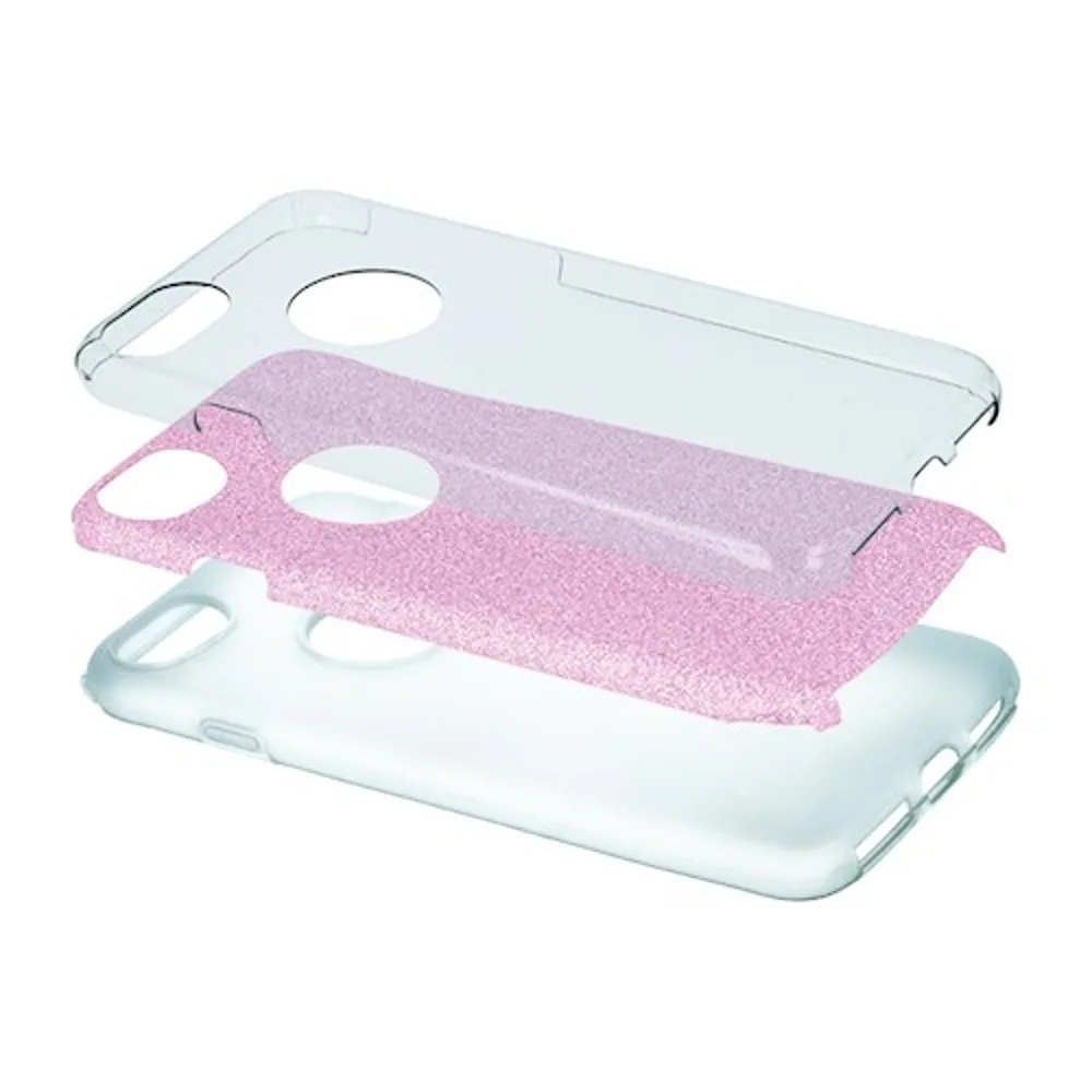 Glitter 3in1 fodral för iPhone 14 Pro Max 6,7″ rosa