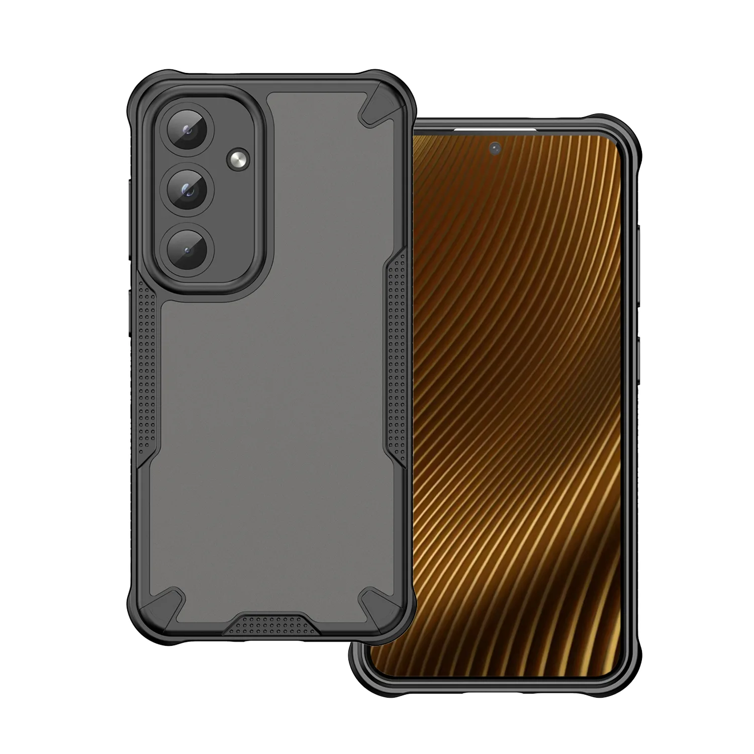 Defender Matt-fodral för Samsung Galaxy S24 FE i svart