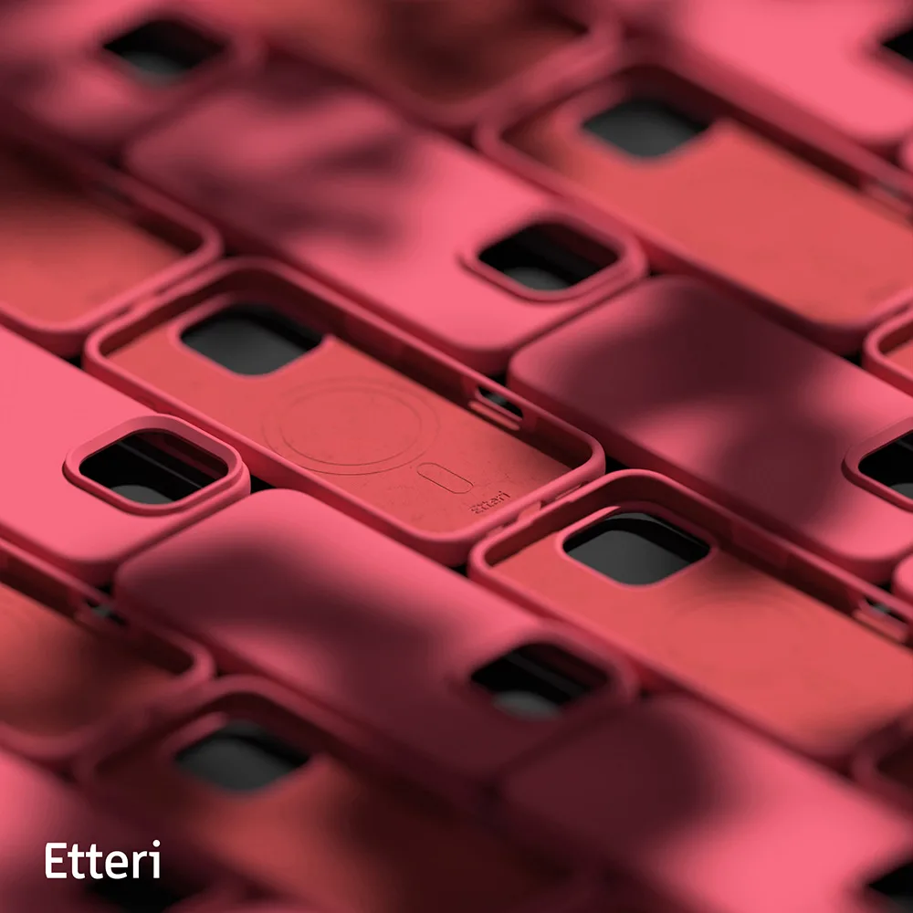 Etteri Silikon Mag-fodral för iPhone 16 Pro 6,3″ hallon