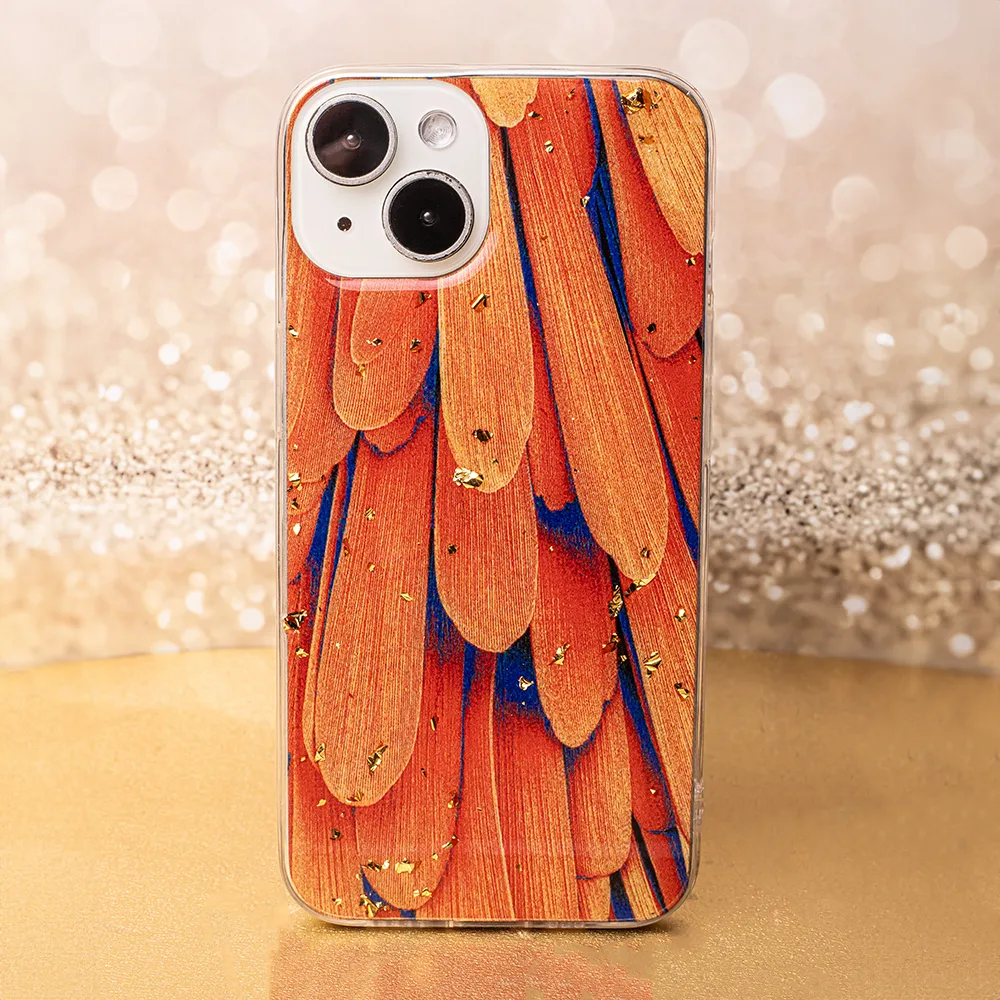 Guld Glam fodral till Samsung Galaxy A14 4G / A14 5G orange