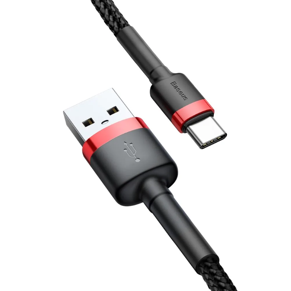 Baseus cable Cafule USB – USB-C 1m 3A red-black
