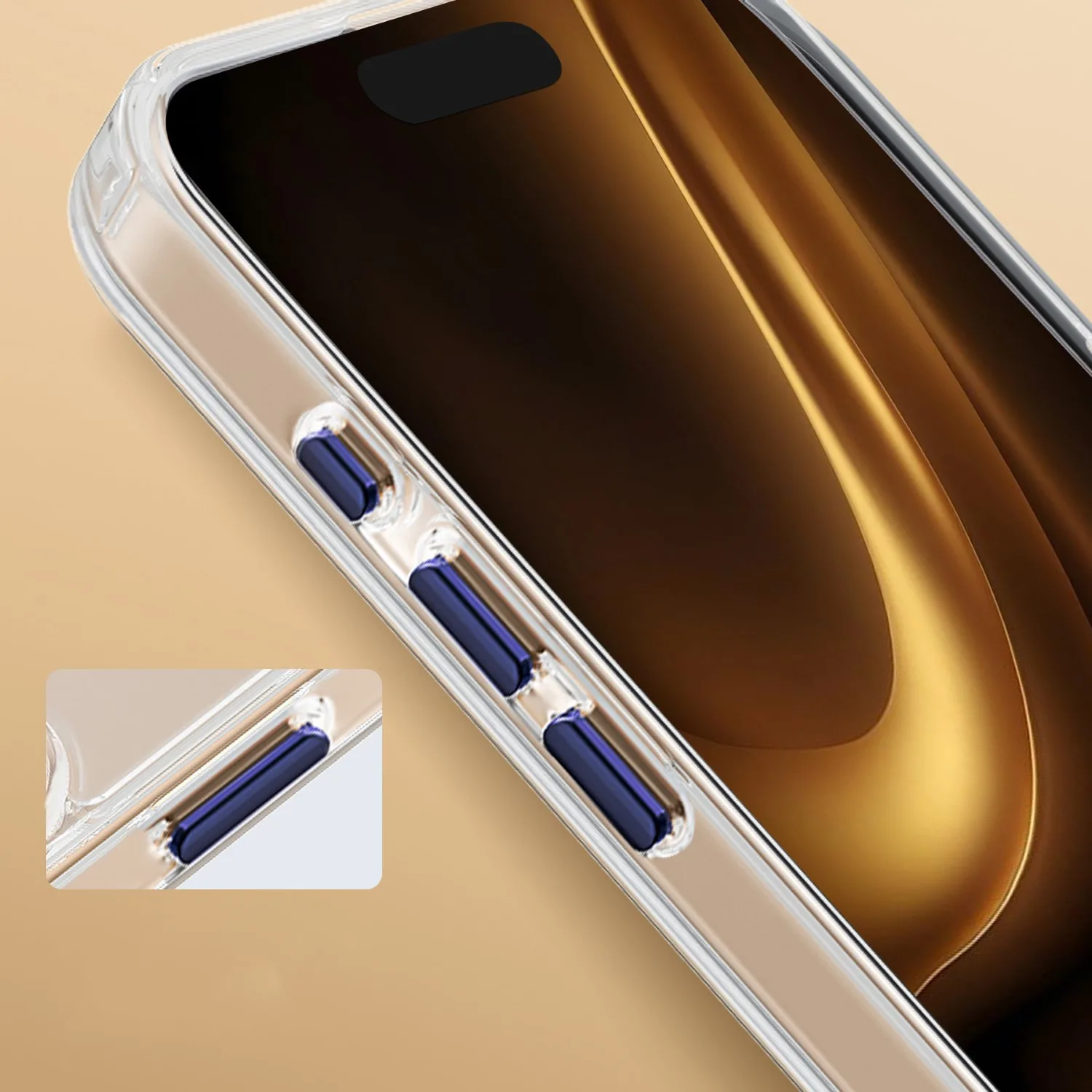 Clear Thin Mag case for iPhone 17 Pro 6,3″ blue