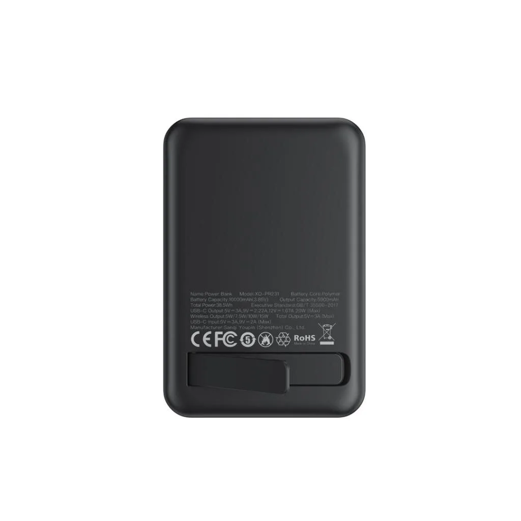 XO power bank magnetic PR231 20W 10000mAh black
