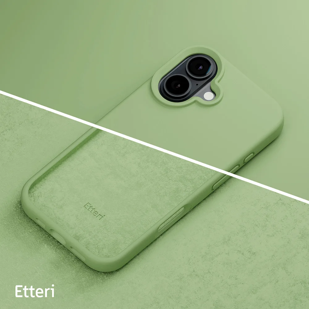 Etteri Silikonfodral för iPhone 16 Plus 6,7″ ljusgrön
