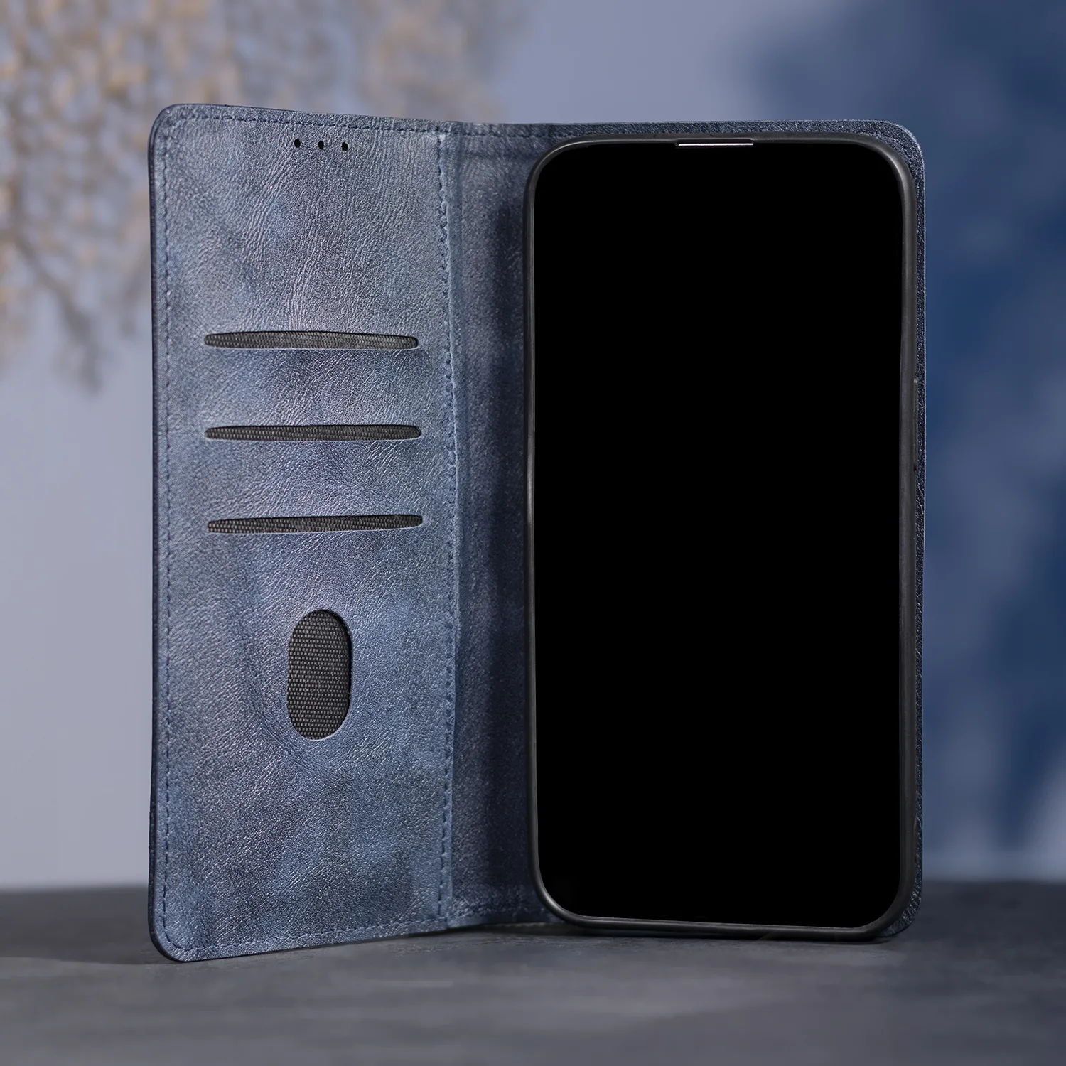 Smart Seam-fodral för Samsung Galaxy A35 5G marinblå