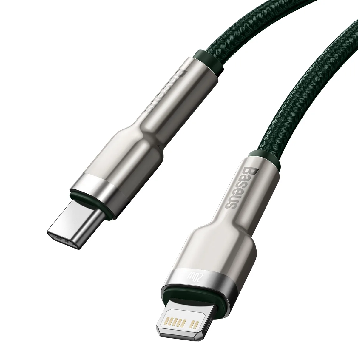 Baseus cable Cafule Metal PD USB-C – Lightning 1,0 m green 20W