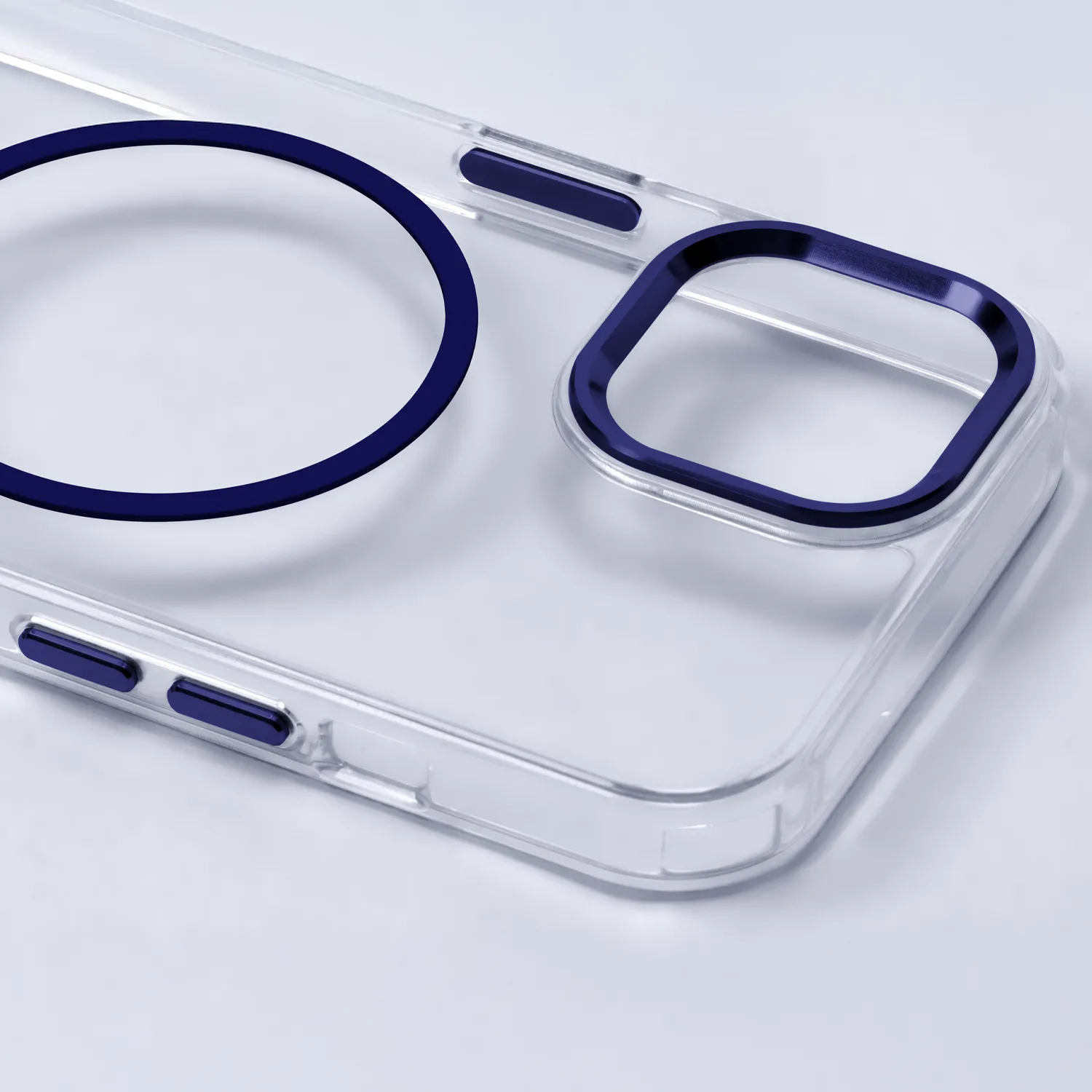 Clear Thin Mag case for iPhone 17 Pro 6,3″ blue