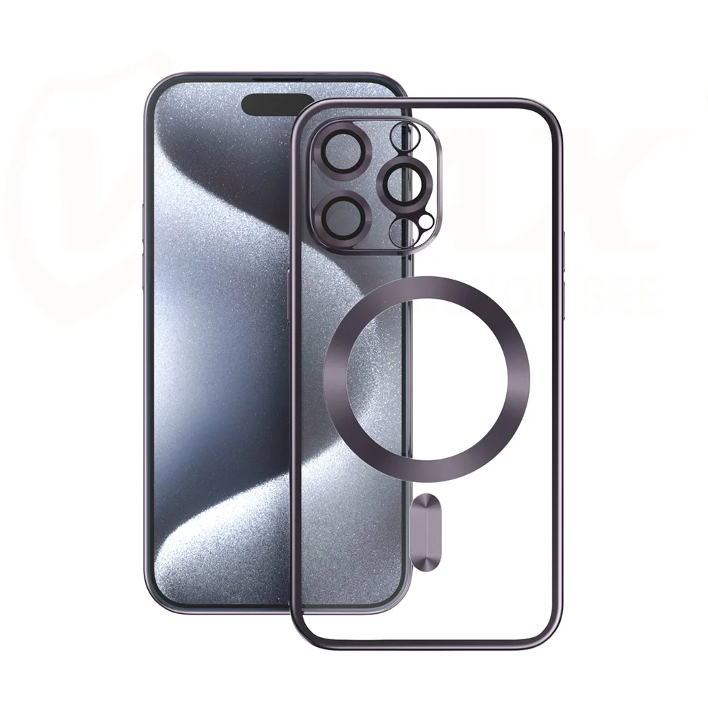 Vmax Electroplating Mag TPU-fodral för iPhone 12 6,1" lila