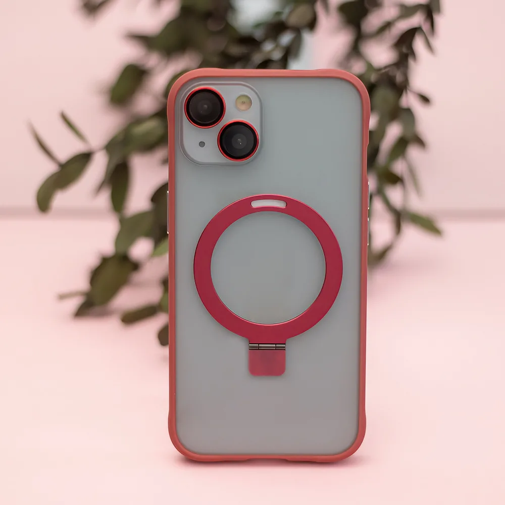 Mag Ring-fodral för iPhone 15 6,1″ rött
