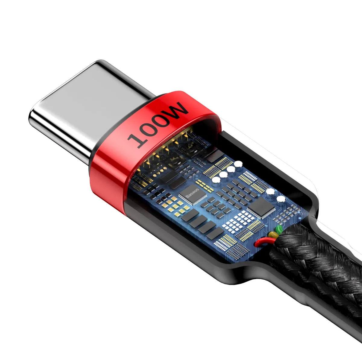 Baseus cable Cafule PD USB-C – USB-C 2,0 m 5A red-black 100W