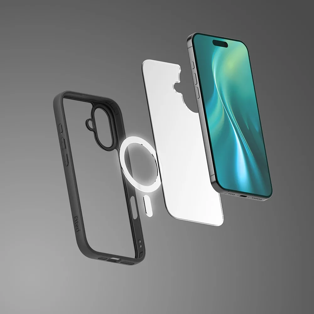 Etteri Matt Mag-fodral för iPhone 16 6,1″ svart