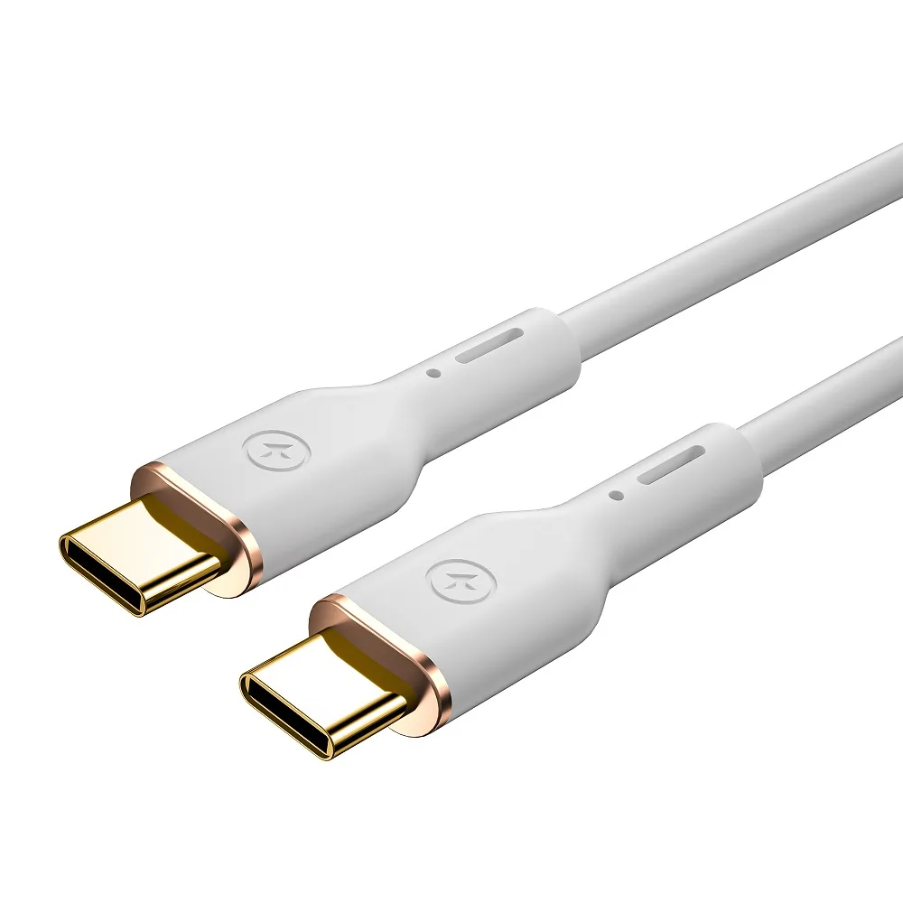 WIWU-kabel YQ02 USB-C – USB-C 100W 1,2m vit