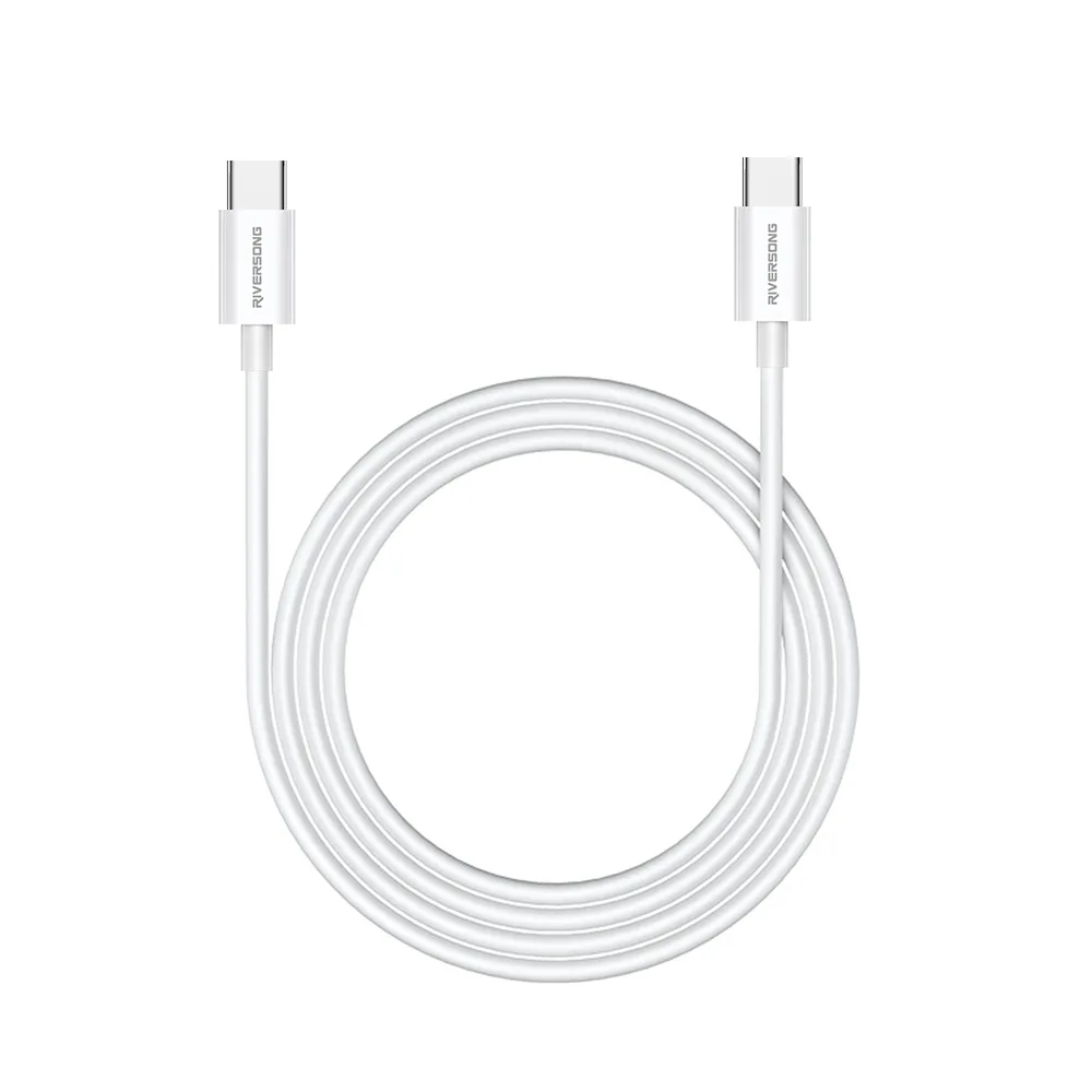 Riversong kabel Lotus 08 USB-C – USB-C 1,0m 3A ljusgrå CT76