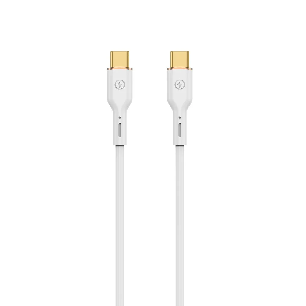WIWU-kabel YQ02 USB-C – USB-C 100W 1,2m vit
