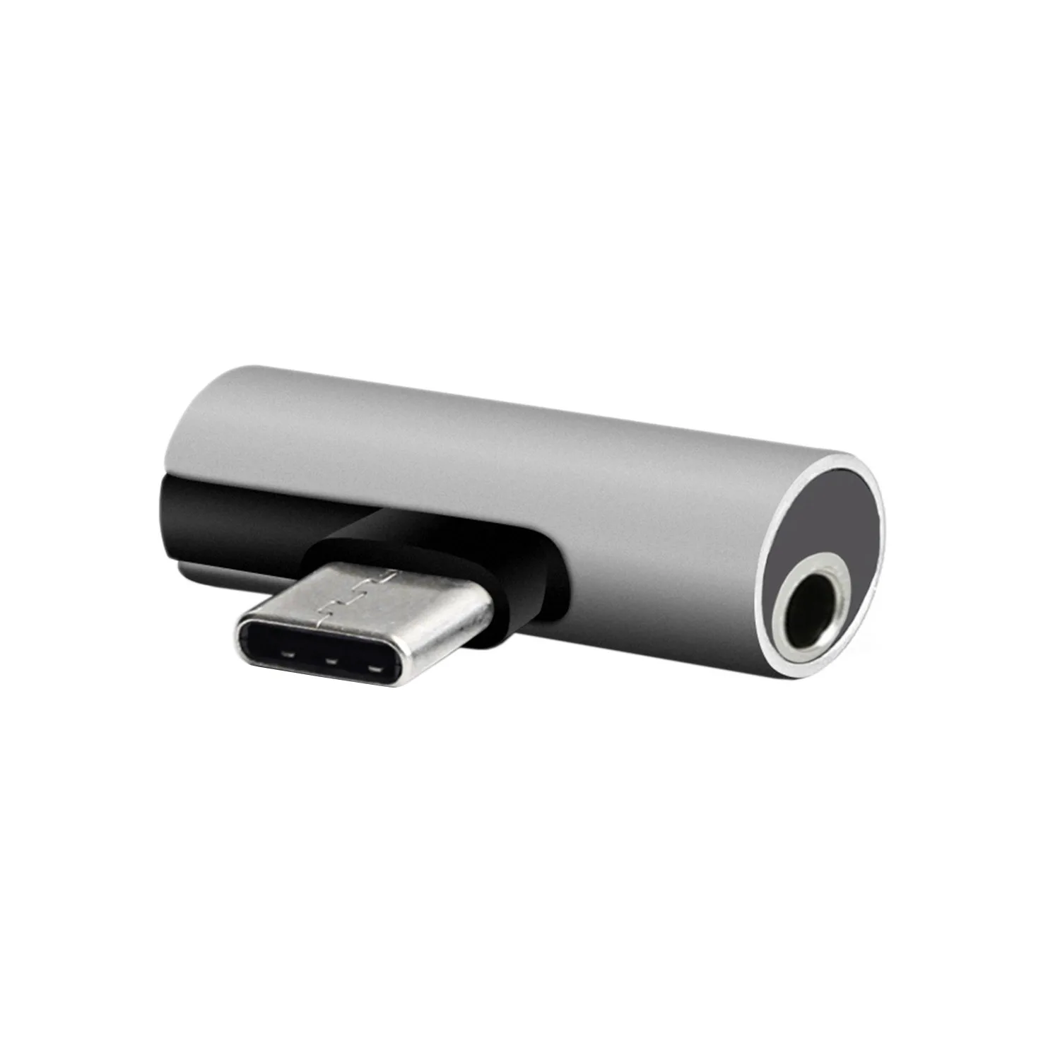 Setty adapter USB-C – audio jack 3,5mm + USB-C AD-C-JC-7 sliver