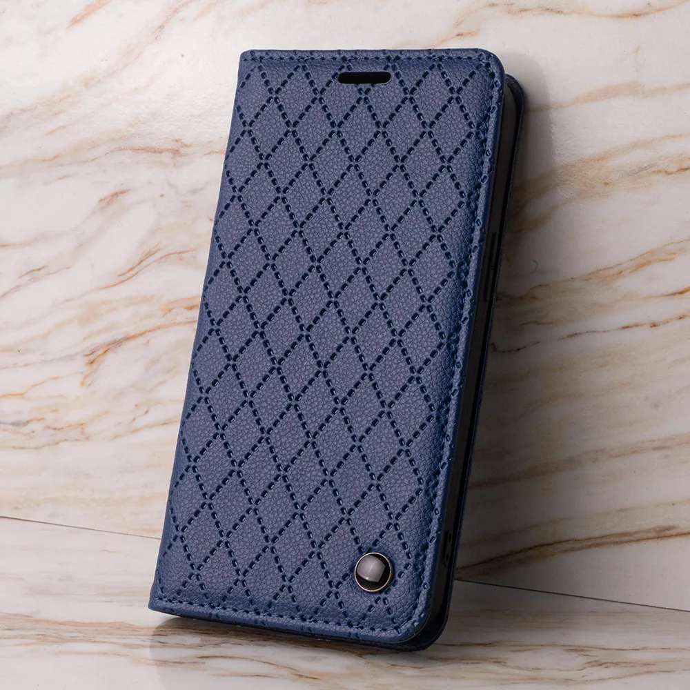 Smart Caro-fodral för Samsung Galaxy A55 5G i marinblå