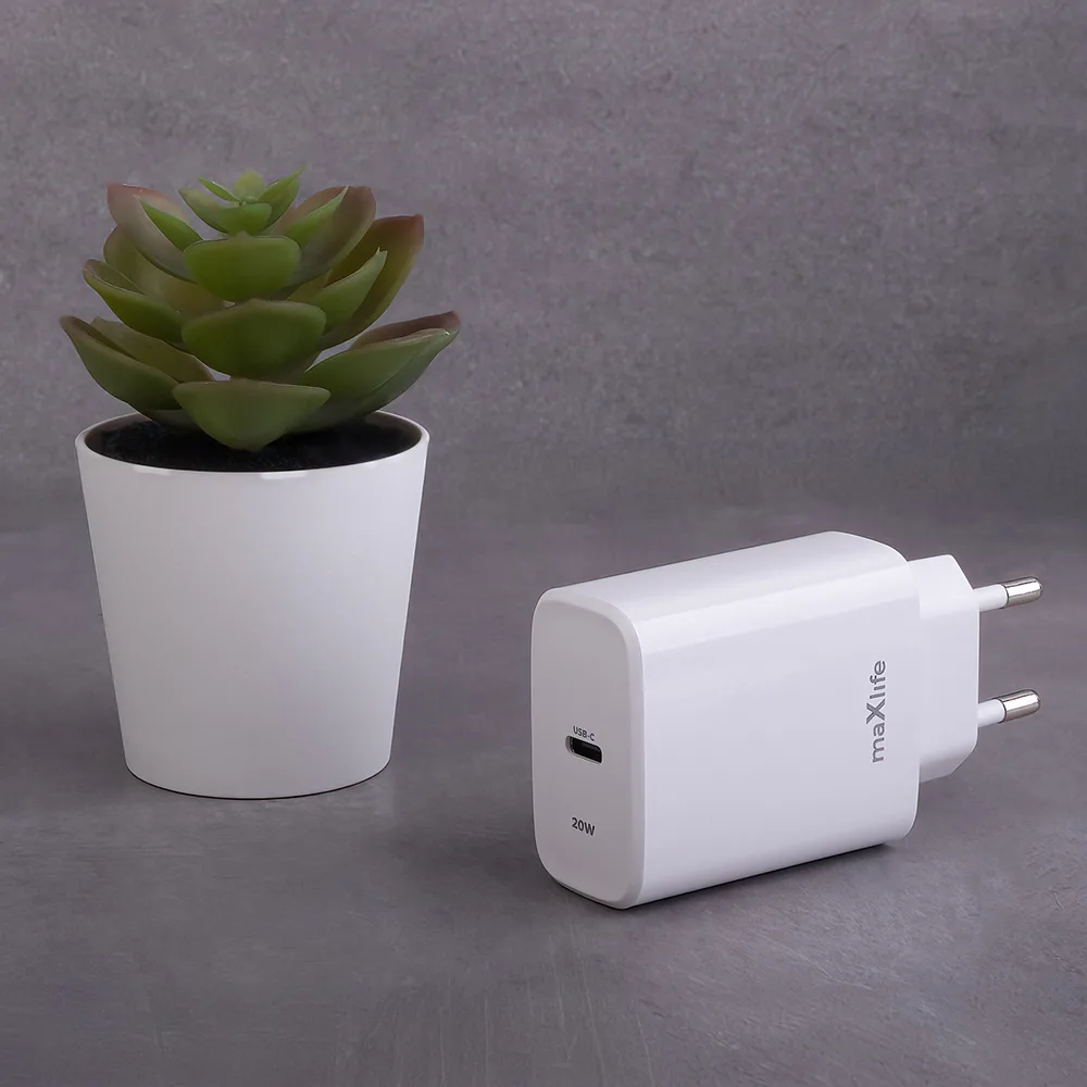 Maxlife MXTC-10-20C PD QC-laddare 1x USB-C 20W vit