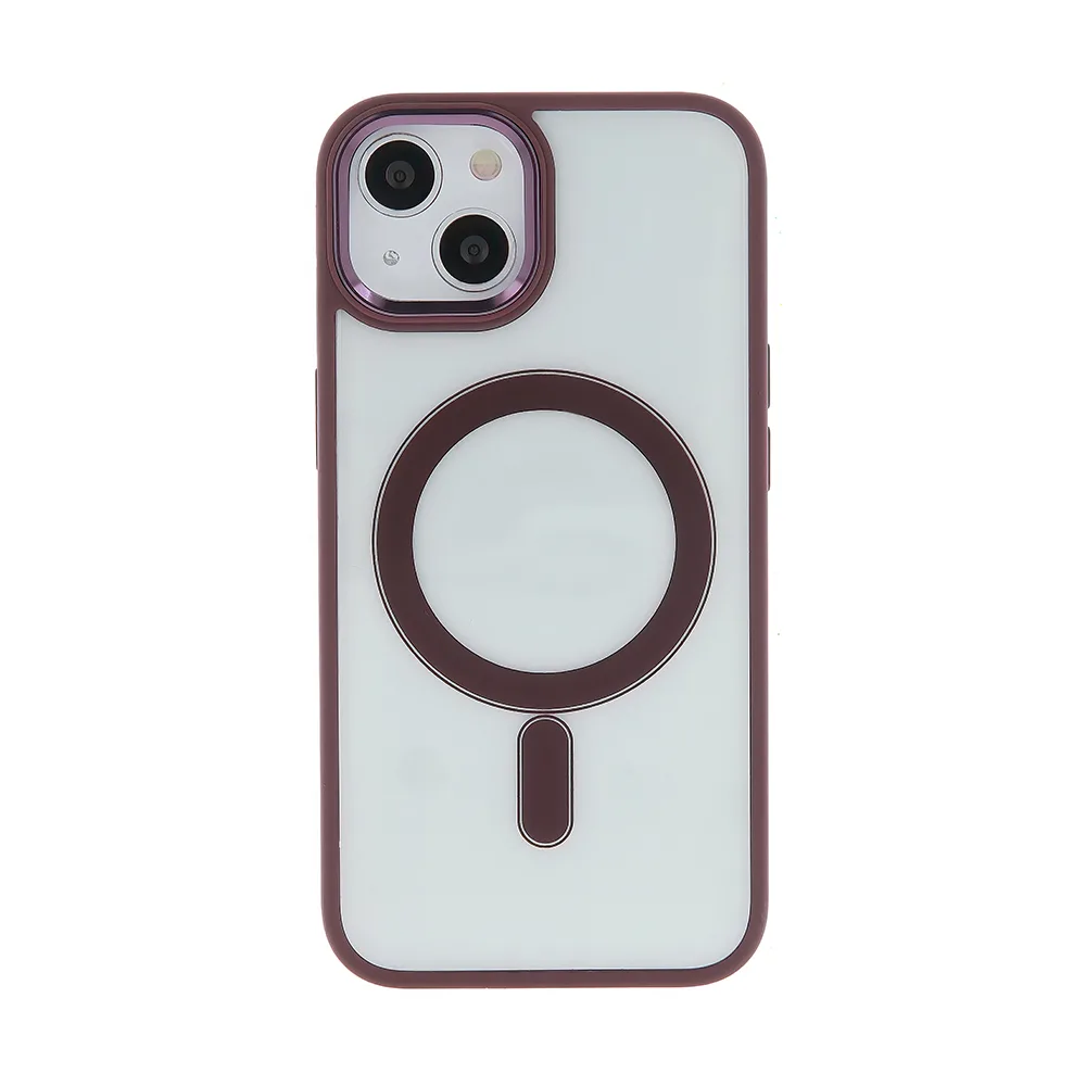 Satin Clear Mag-fodral för iPhone 14 6,1″ lila
