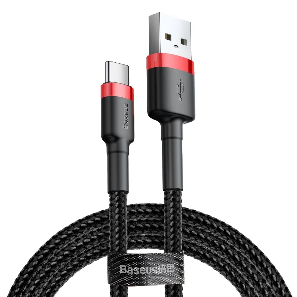 Baseus cable Cafule USB – USB-C 1m 3A red-black