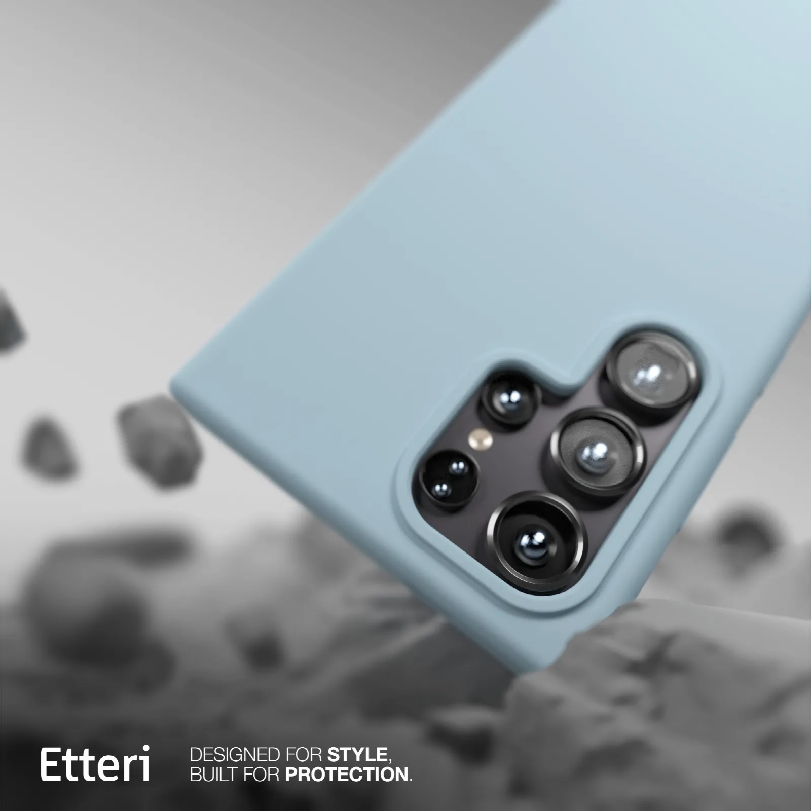 Etteri Silikon Mag-fodral för Samsung Galaxy S25 Ultra i ljusblå