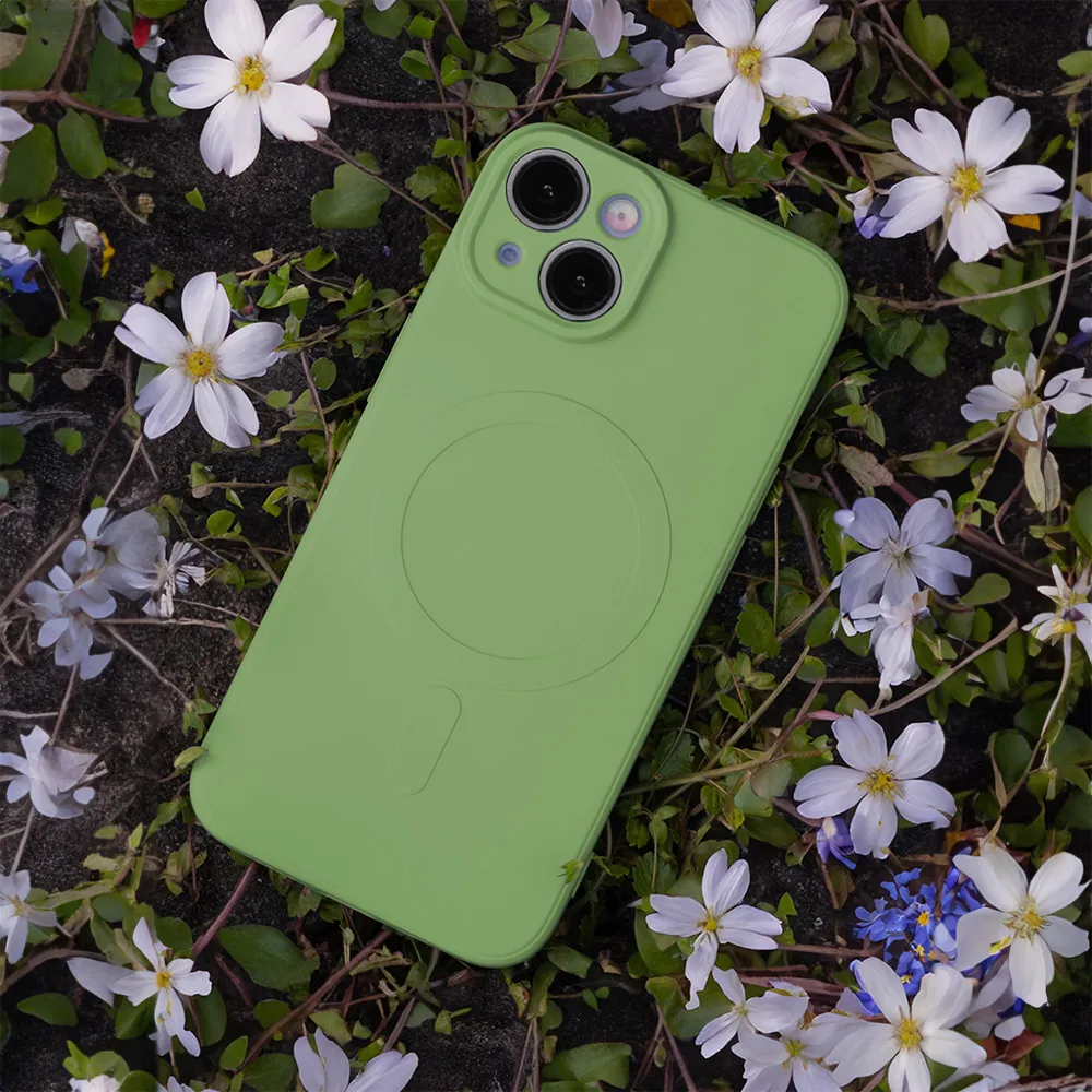 Enkelt Color Mag-fodral för iPhone 16 6,1″ i ljusgrönt