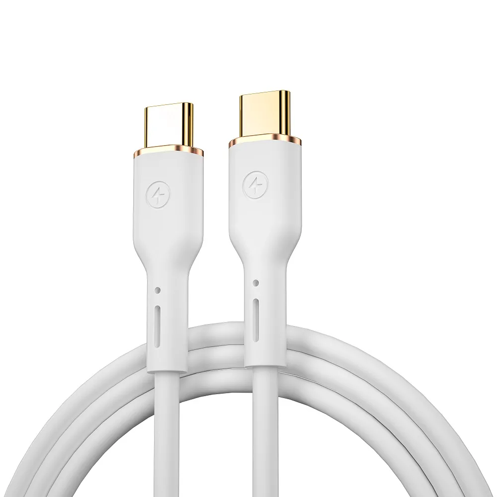 WIWU-kabel YQ02 USB-C – USB-C 100W 1,2m vit