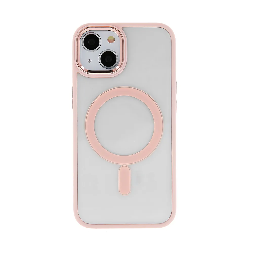 Satin Clear Mag-fodral för iPhone 11 rosa
