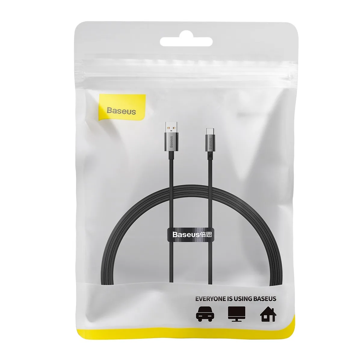 Baseus cable Superior USB – USB-C 1,0m cluster black 100W