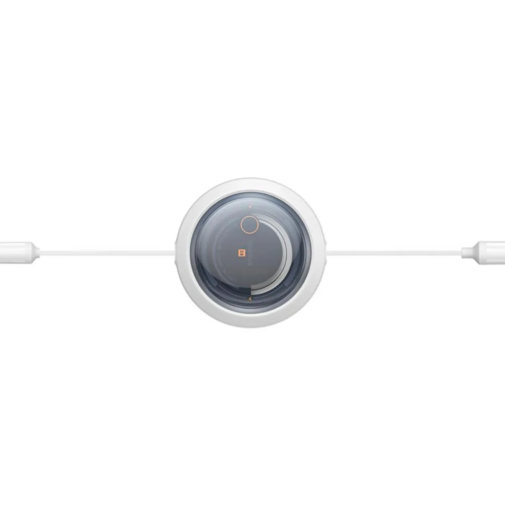 Baseus Free2Draw Utdragbar Kristallsnabbkabel USB till M+L+C 100W 1,1m Månvit